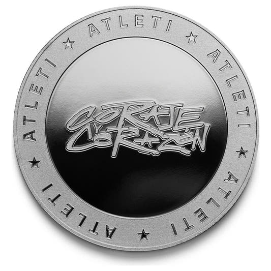 Moneda Coraje y Corazón del Atlético de Madrid en presentación rojiblanca - 2