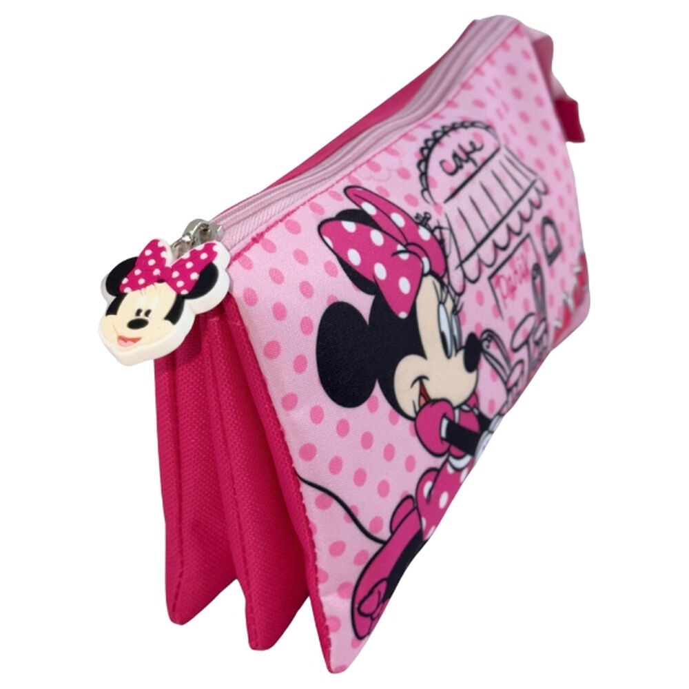 Portatodo triple rosa de Minnie Disney con diseño Paris - 2