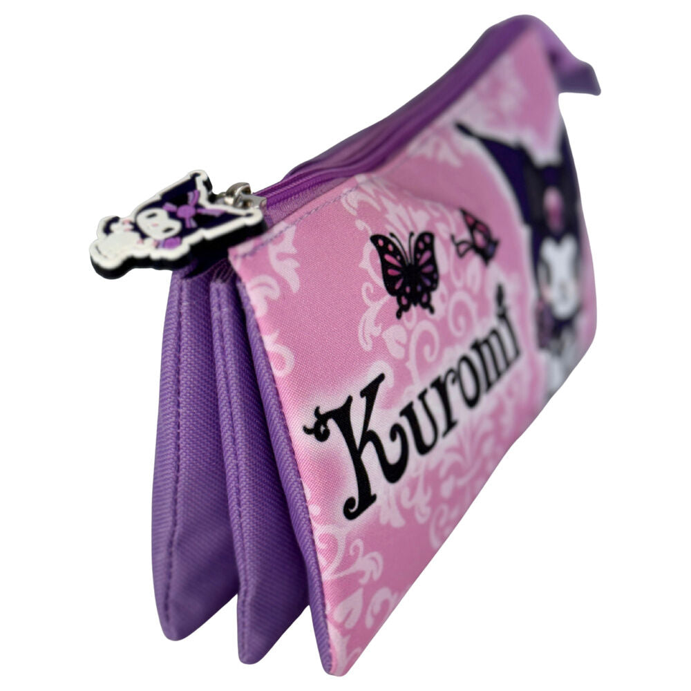 Portatodo morado Kuromi con cremallera y asa lateral - 2