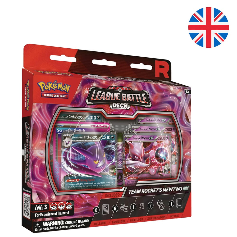 League Battle Deck Pokémon Team Rocket's Mewtwo ex en inglés