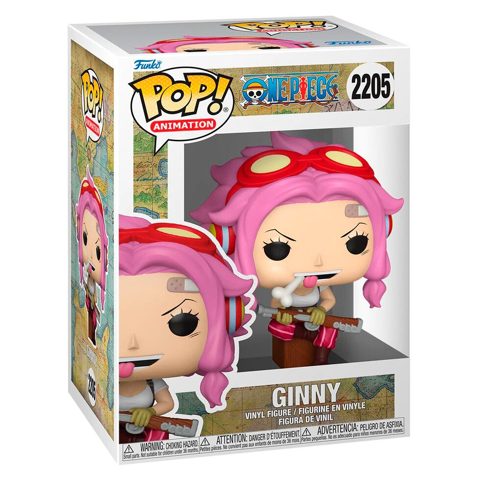 Figura Funko POP! de Ginny de One Piece con pelo rosa y auriculares - 2