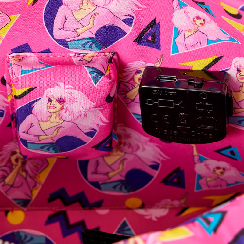 Bolso bandolera rosa Loungefly de Jem and the Holograms con teclado de piano - 7