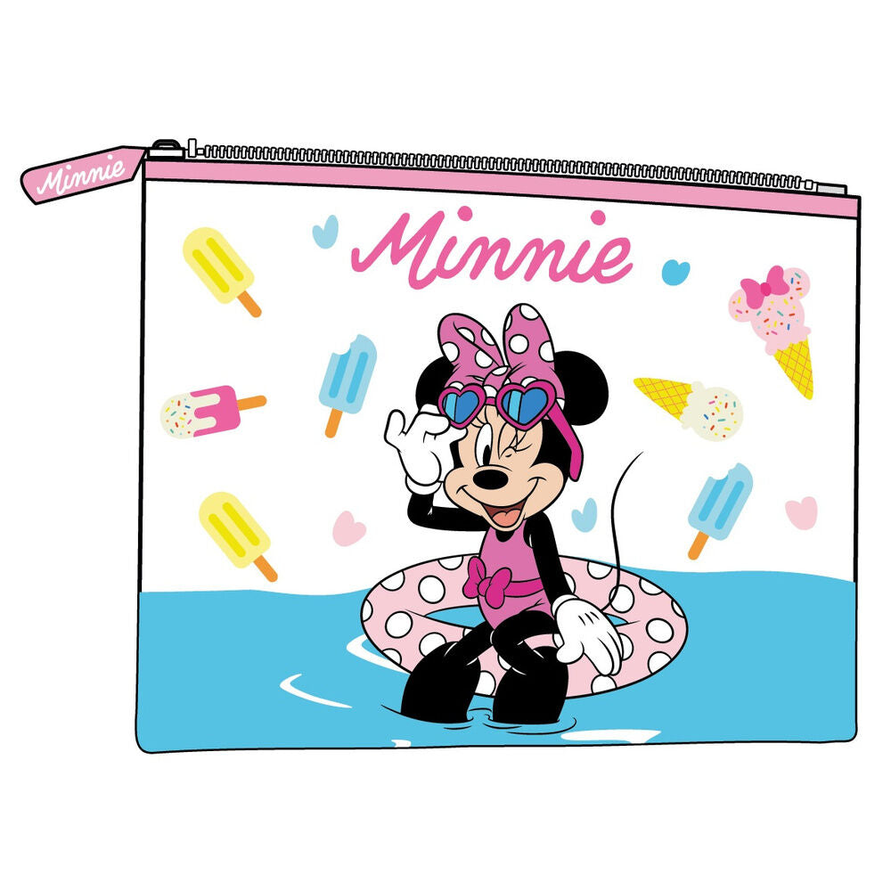 Neceser transparente Minnie Disney con estampado de helados
