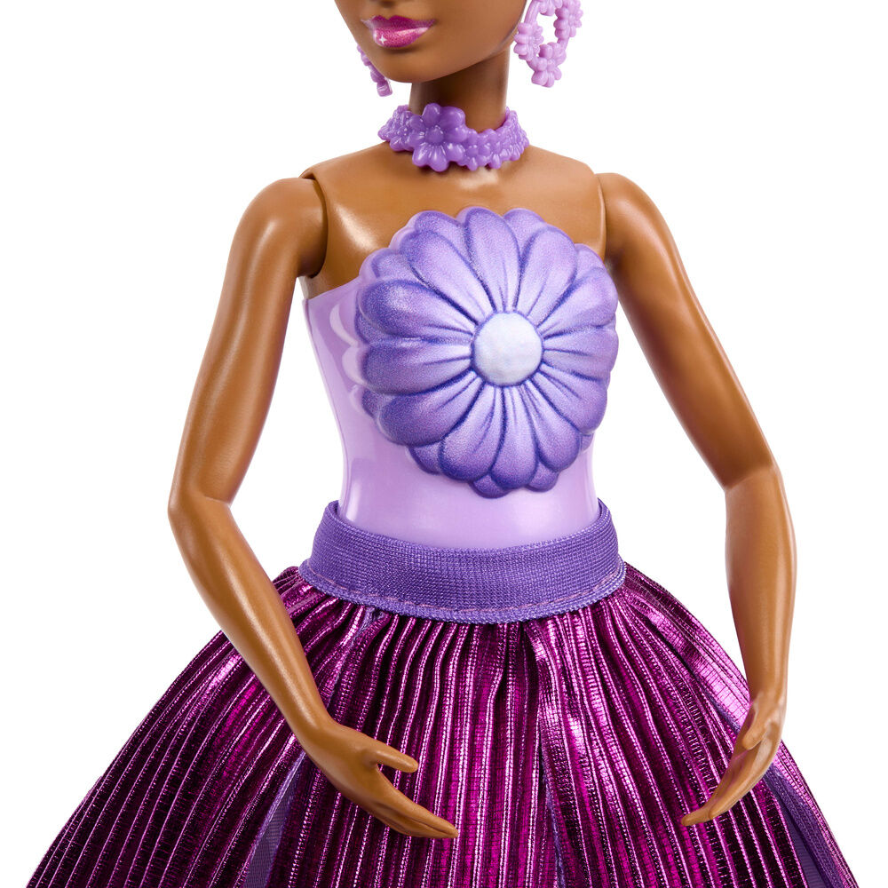 Muñeca Barbie Petal Pop Margarita Lila con conejito - 5