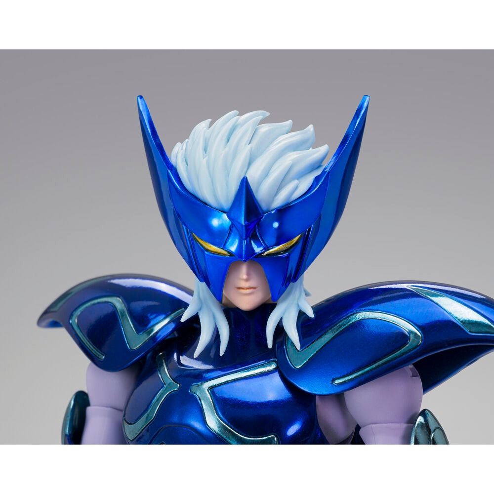 Figura articulada de Fenrir de Saint Seiya con armadura azul y lobo - 11