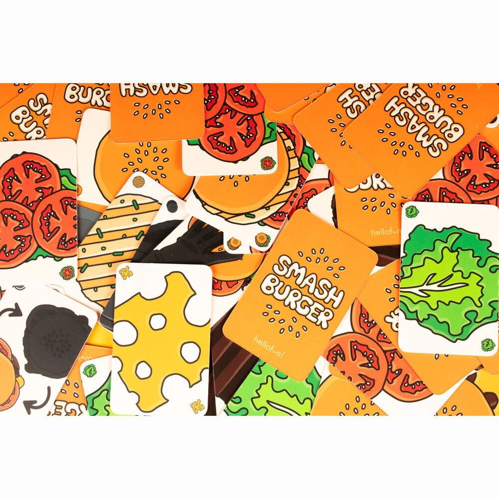Caja del juego de cartas Smash Burger con ilustración de hamburguesa - 6