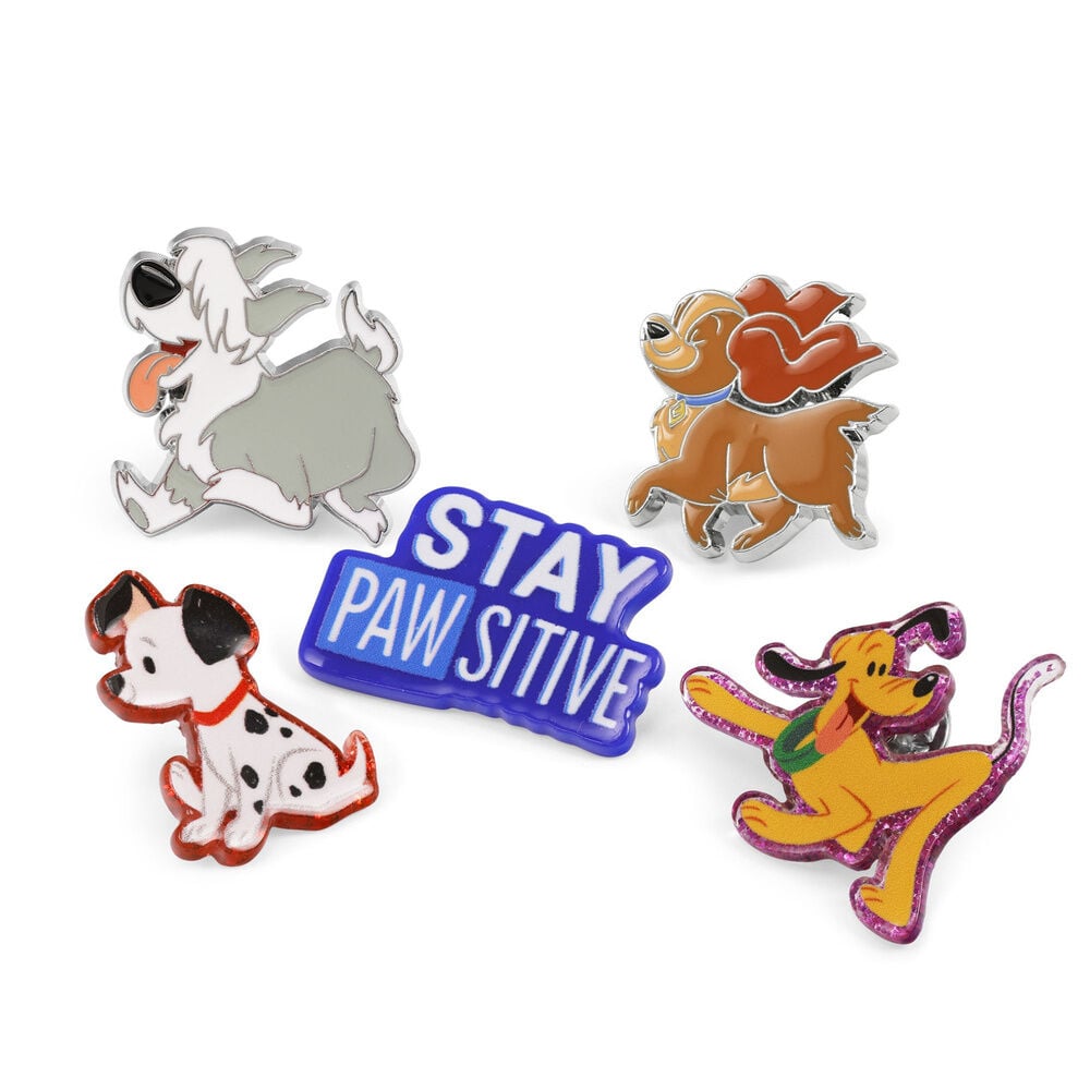 Set de 5 pins coloridos de perros Disney