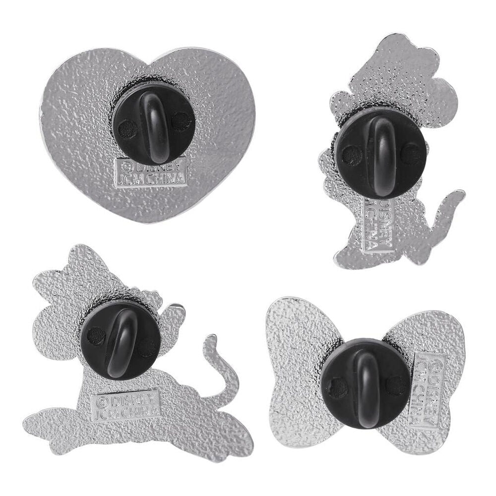 Set de 4 pins de Minnie Disney con corazón, lazo e ilustraciones del personaje - 2