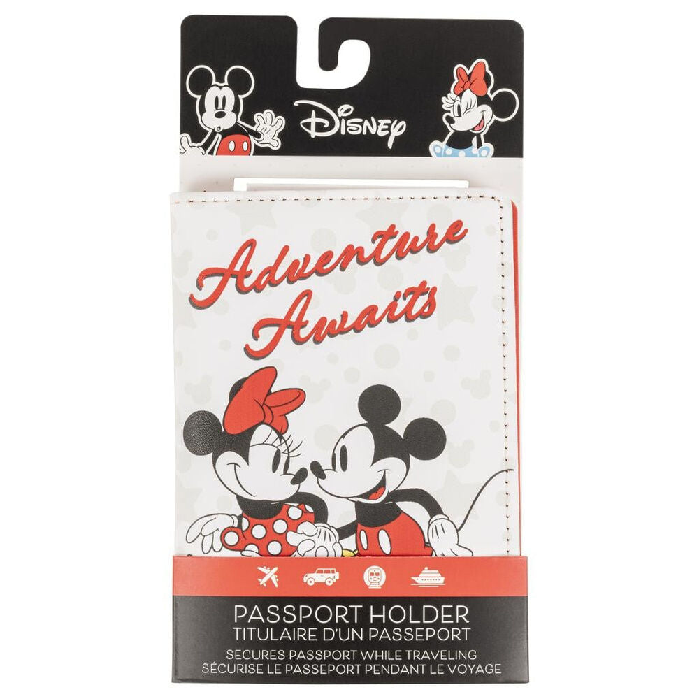 Portapasaportes rojo de Mickey y Minnie Disney - 2