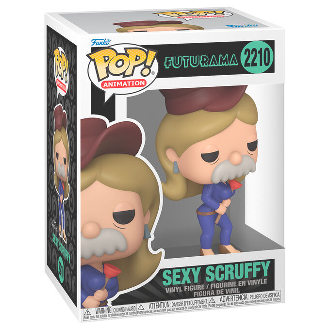 Figura Funko POP! de Sexy Scruffy de Futurama con sombrero rojo y flor - 2