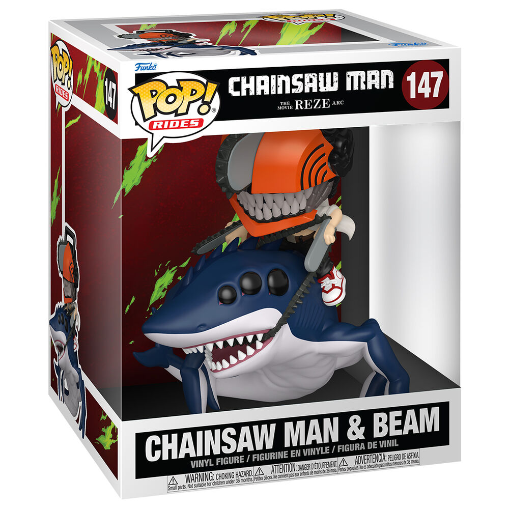 Figura Funko POP! Rides Deluxe de Chainsaw Man sobre Beam - 2