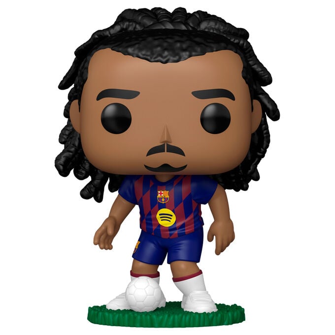 Figura Funko POP! de Jules Koundé con la equipación del F.C. Barcelona y un balón