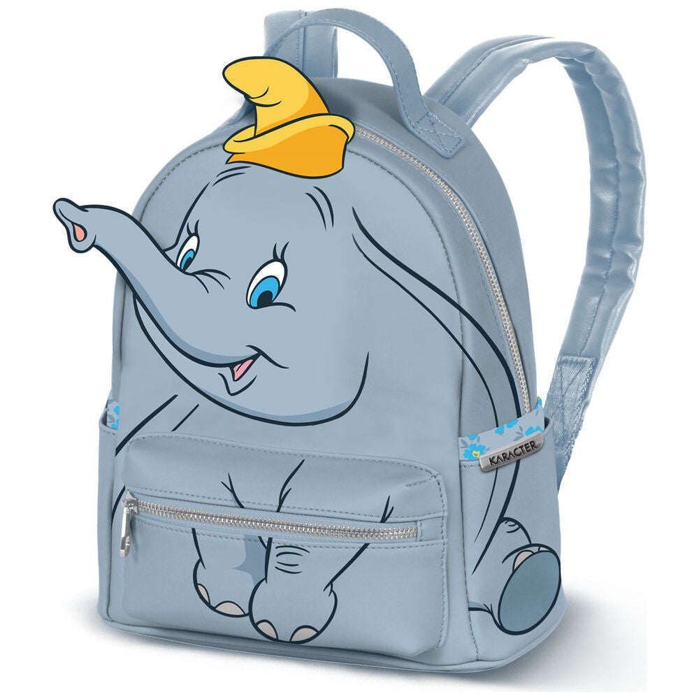 Mochila urbana de Dumbo Disney azul grisácea con bolsillos