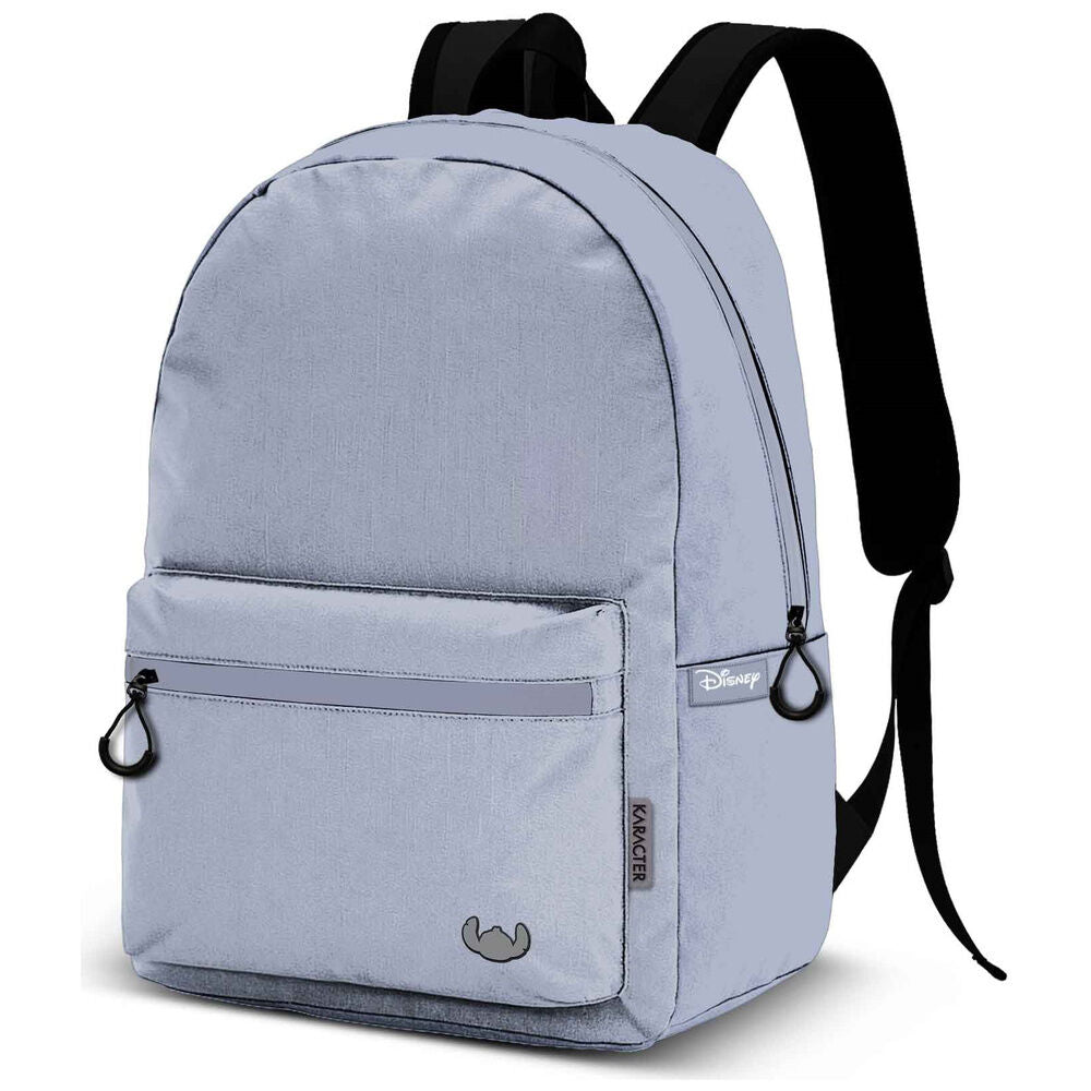 Mochila azul claro de Stitch Disney con bolsillo frontal