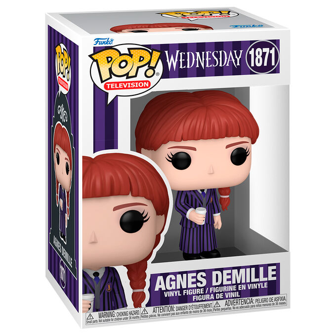 Figura Funko POP! de Agnes DeMille con trenzas rojas y atuendo morado a rayas - 2
