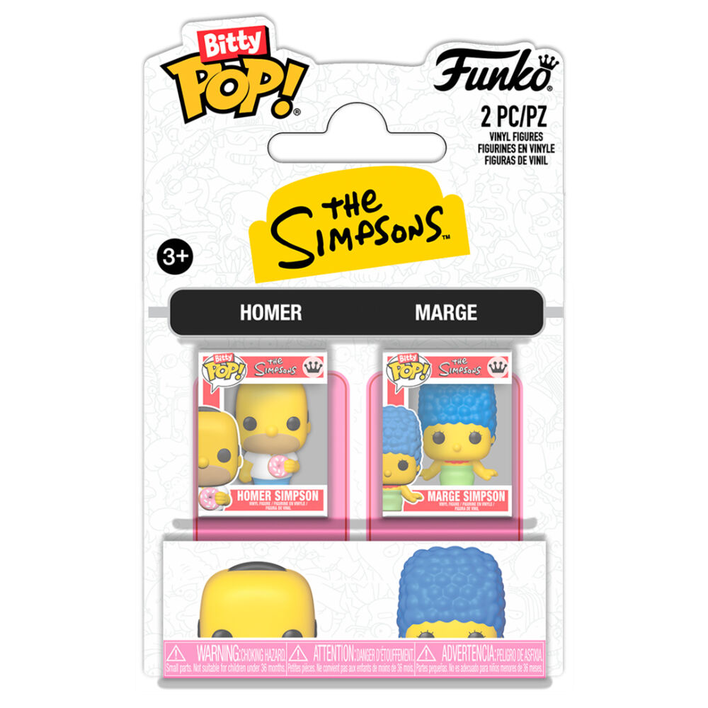 Blister Funko Bitty POP de Homer y Marge de Los Simpsons