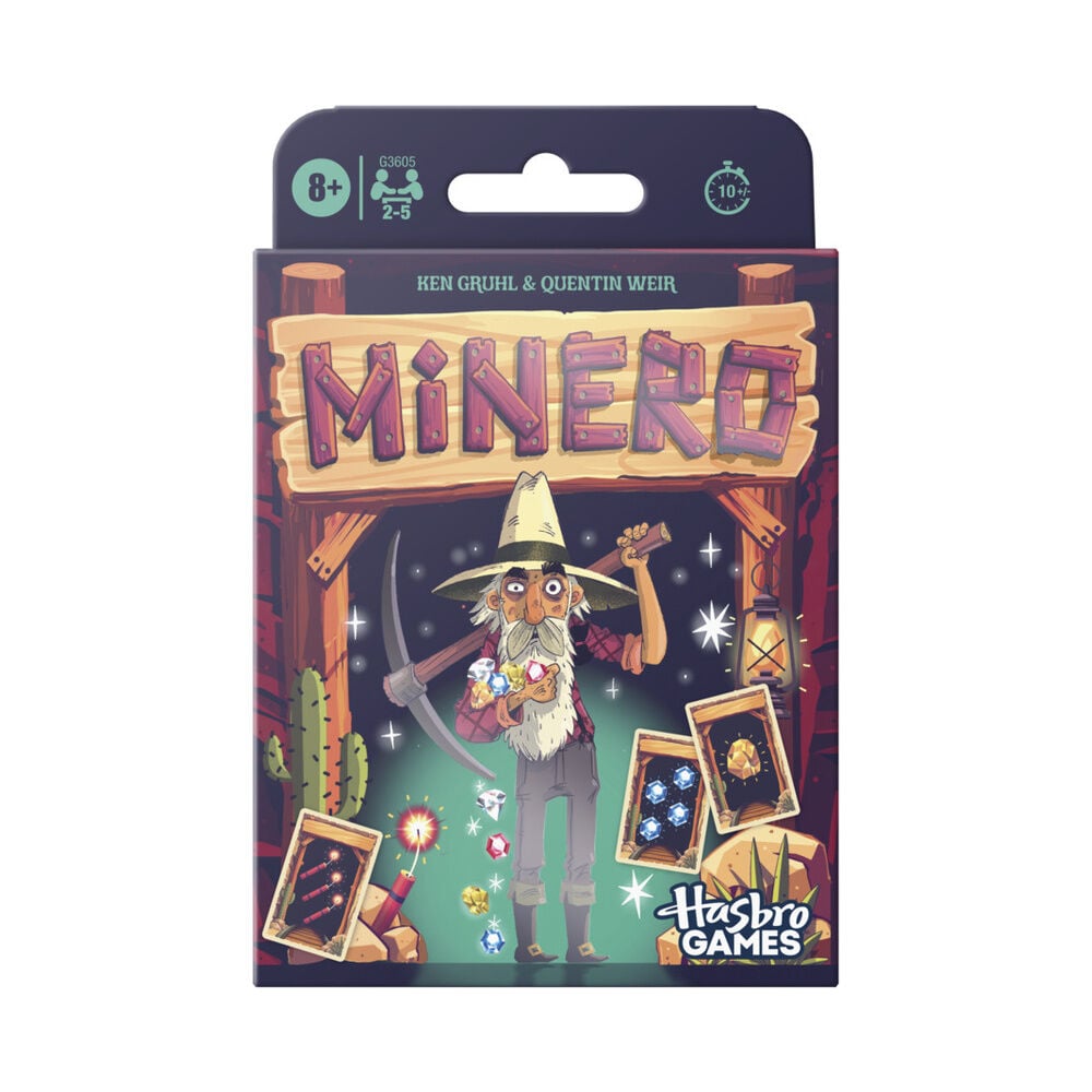 Juego de cartas Minero de Hasbro con cartas de tesoros y diseño de mina - 3