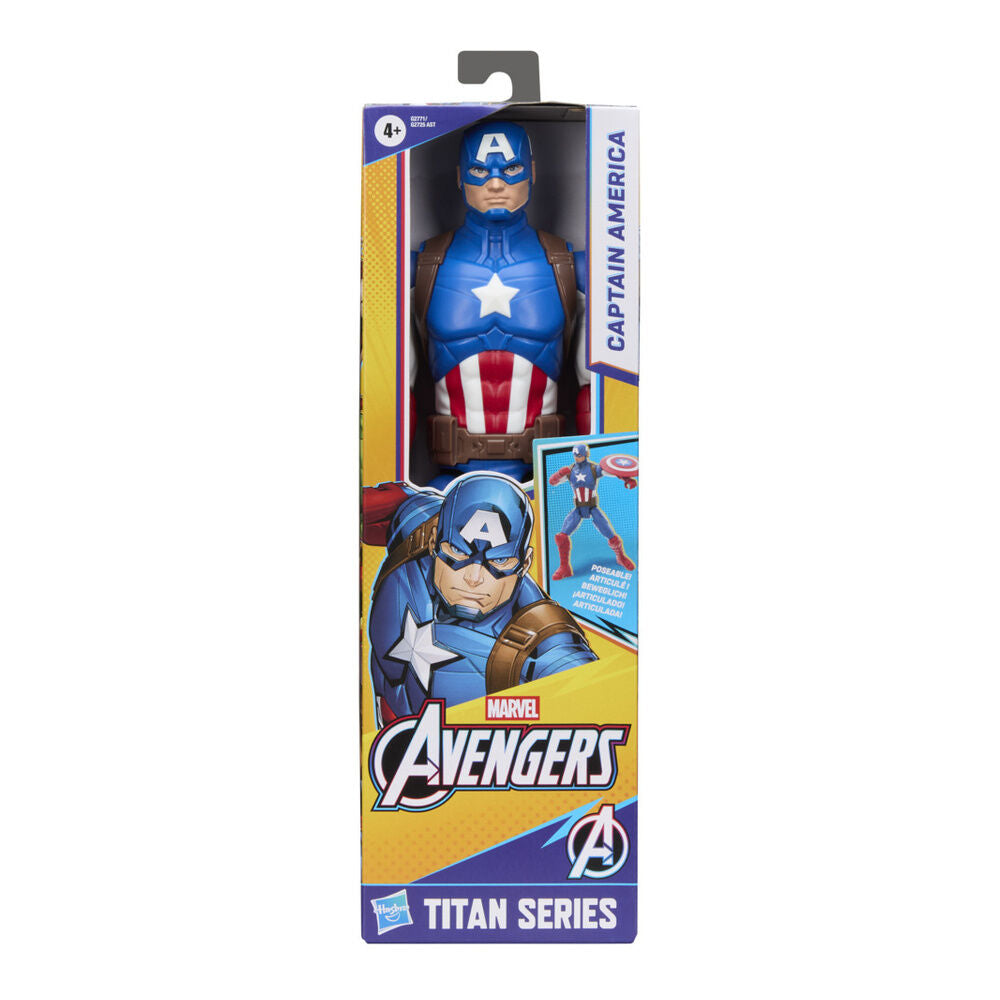 Figura articulada de Capitán América Titan Series con escudo - 3