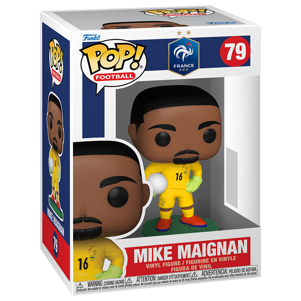Figura Funko POP de Mike Maignan con uniforme amarillo de Francia y balón - 2