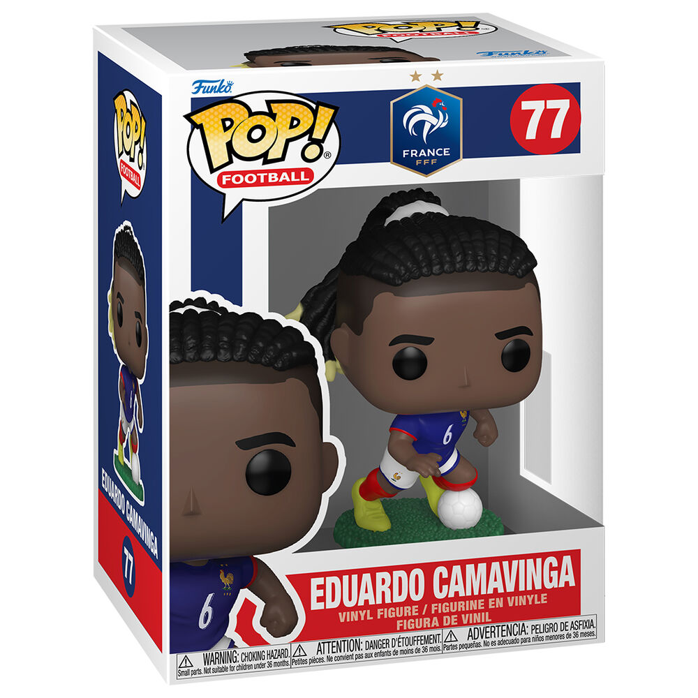 Figura Funko POP! de Eduardo Camavinga con la camiseta de Francia y un balón - 2