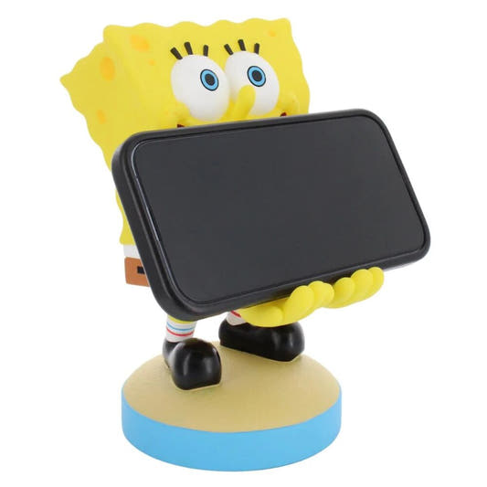 Soporte Cable Guy de Bob Esponja de EXQUISITE GAMING sobre base azul y beige - 3
