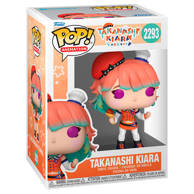 Figura Funko POP! de Takanashi Kiara con atuendo naranja y azul - 2