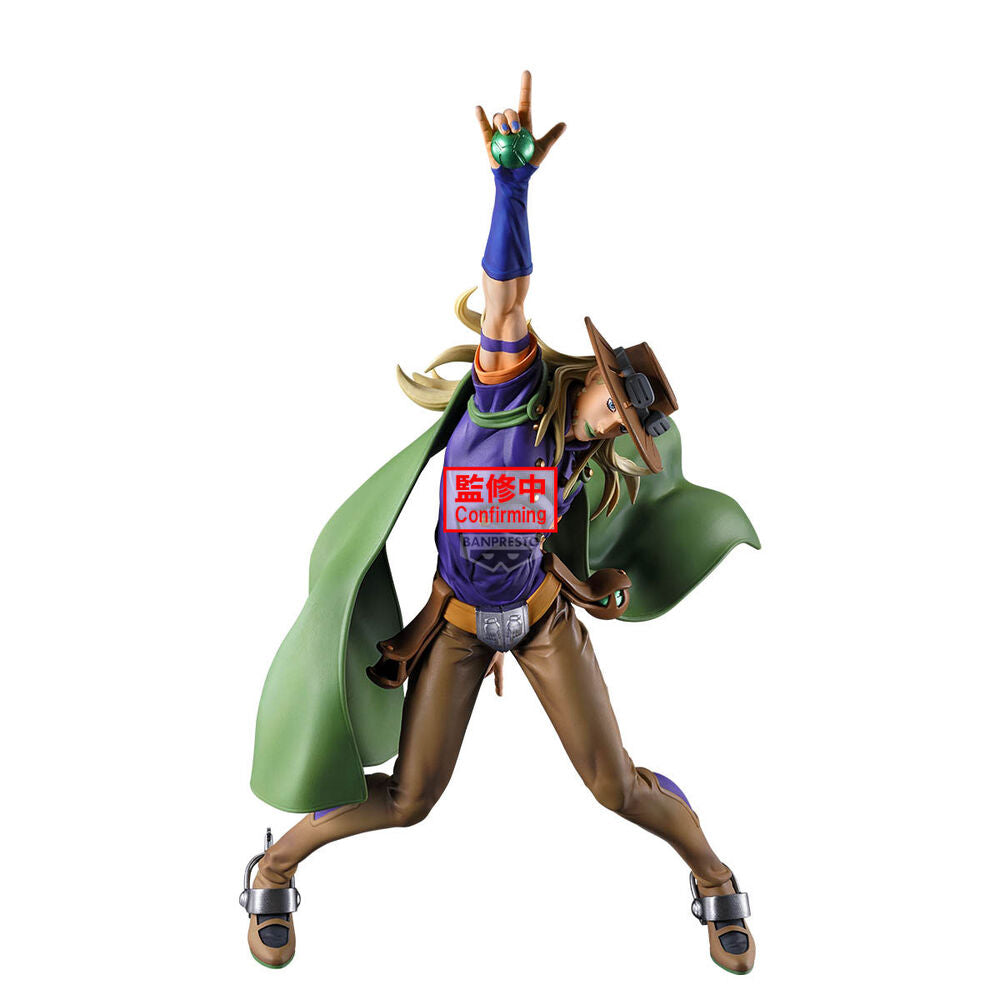 Figura Mometria de Gyro Zeppeli con capa verde y esfera en la mano - 2