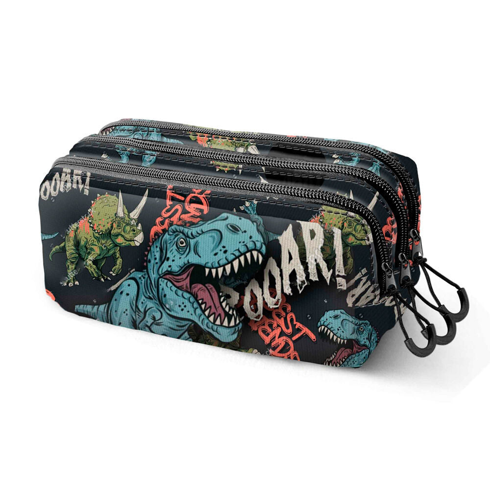 Portatodo triple Dino PRO DG con estampado de dinosaurios