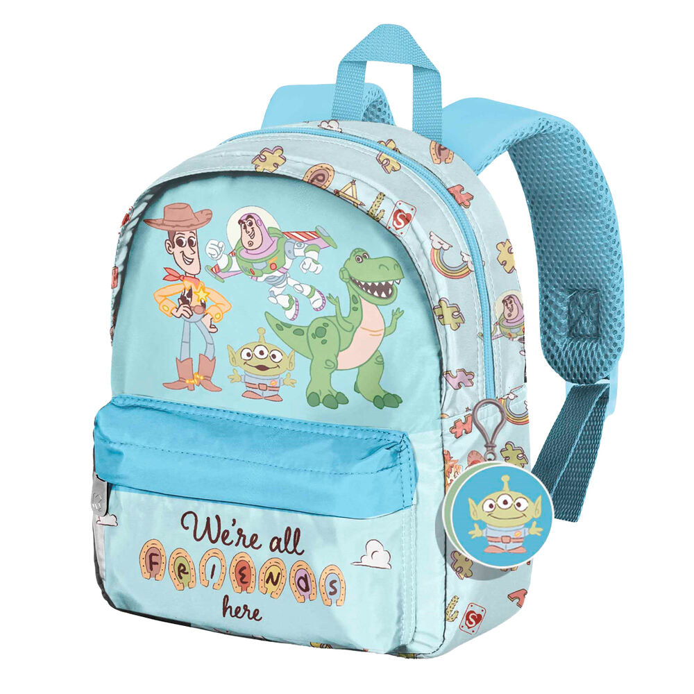 Mochila azul claro Friends de Toy Story con Woody, Buzz, Rex y el alien