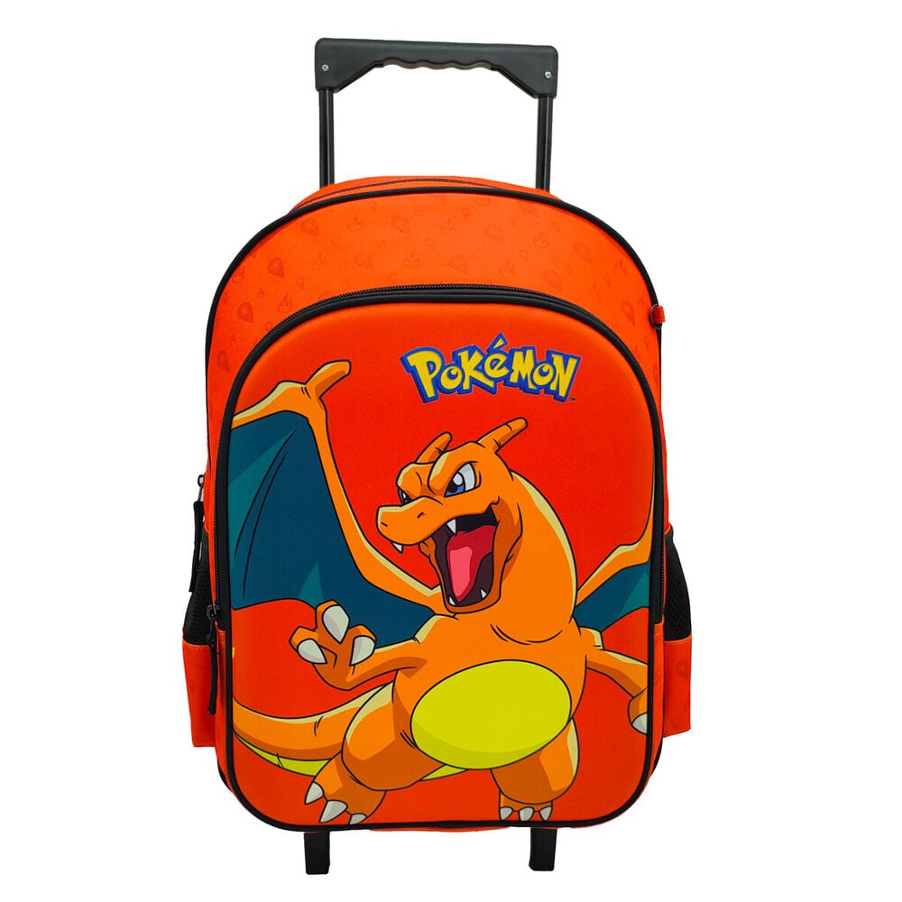 Set escolar Pokémon naranja con trolley, portatodo y bolsa portameriendas - 4