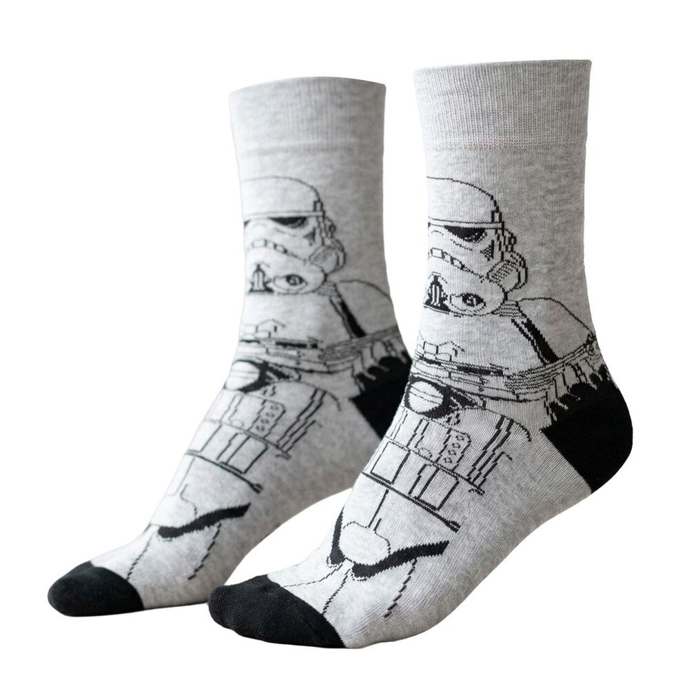 Calcetines Star Wars de adulto con diseño de Stormtrooper en gris y negro - 2