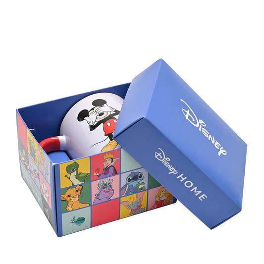 Taza blanca de Disney Stitch con asa azul y varias ilustraciones del personaje - 4