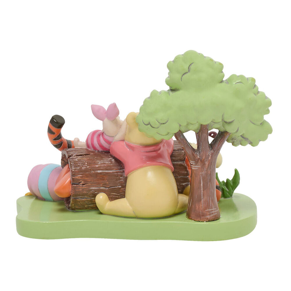 Figura Disney Winnie the Pooh con Piglet y Tigger sobre un tronco - 4