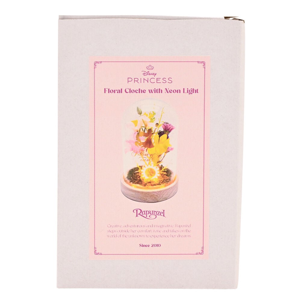 Flor de Rapunzel Disney en campana transparente con luz de neón - 6