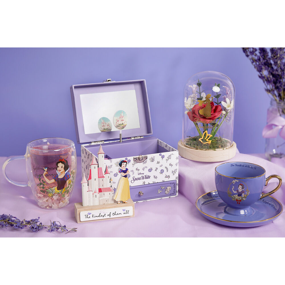 Taza de té azul con platillo de Blancanieves Disney - 7