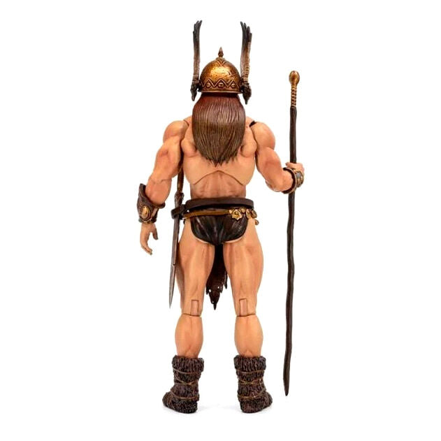 Figura articulada Noserman de 18 cm con casco alado, escudo, espadas y accesorios - 5