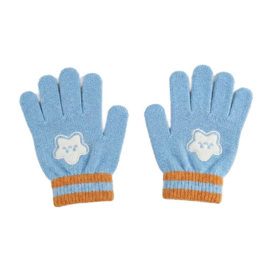 Conjunto Bluey infantil con gorro, guantes y bufanda azul - 2