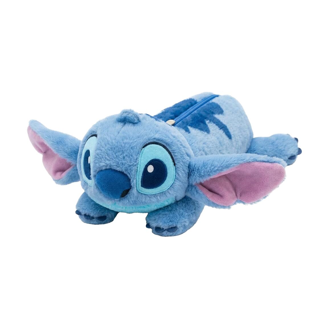 Portatodo de peluche Stitch Disney azul con cremallera