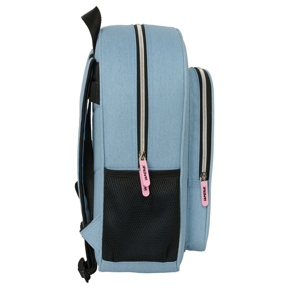 Mochila azul claro Huntrix de K-Pop Demon Hunters con tres personajes - 3