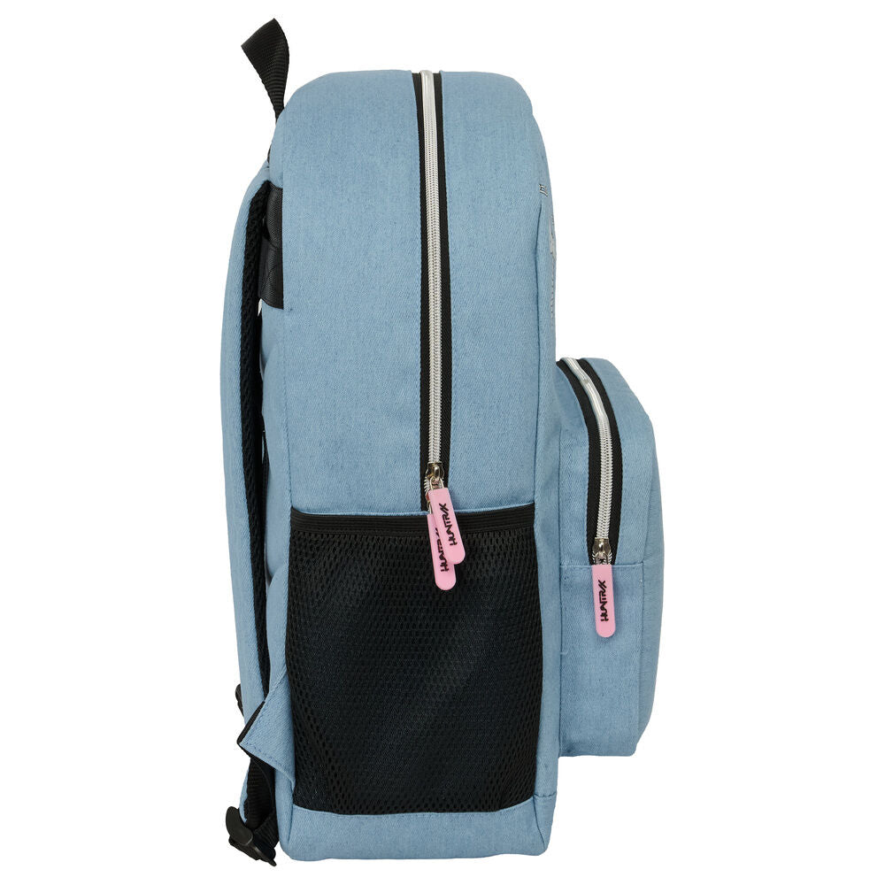 Mochila azul Huntrix de Kpop Demon Hunters con bolsillo frontal - 3