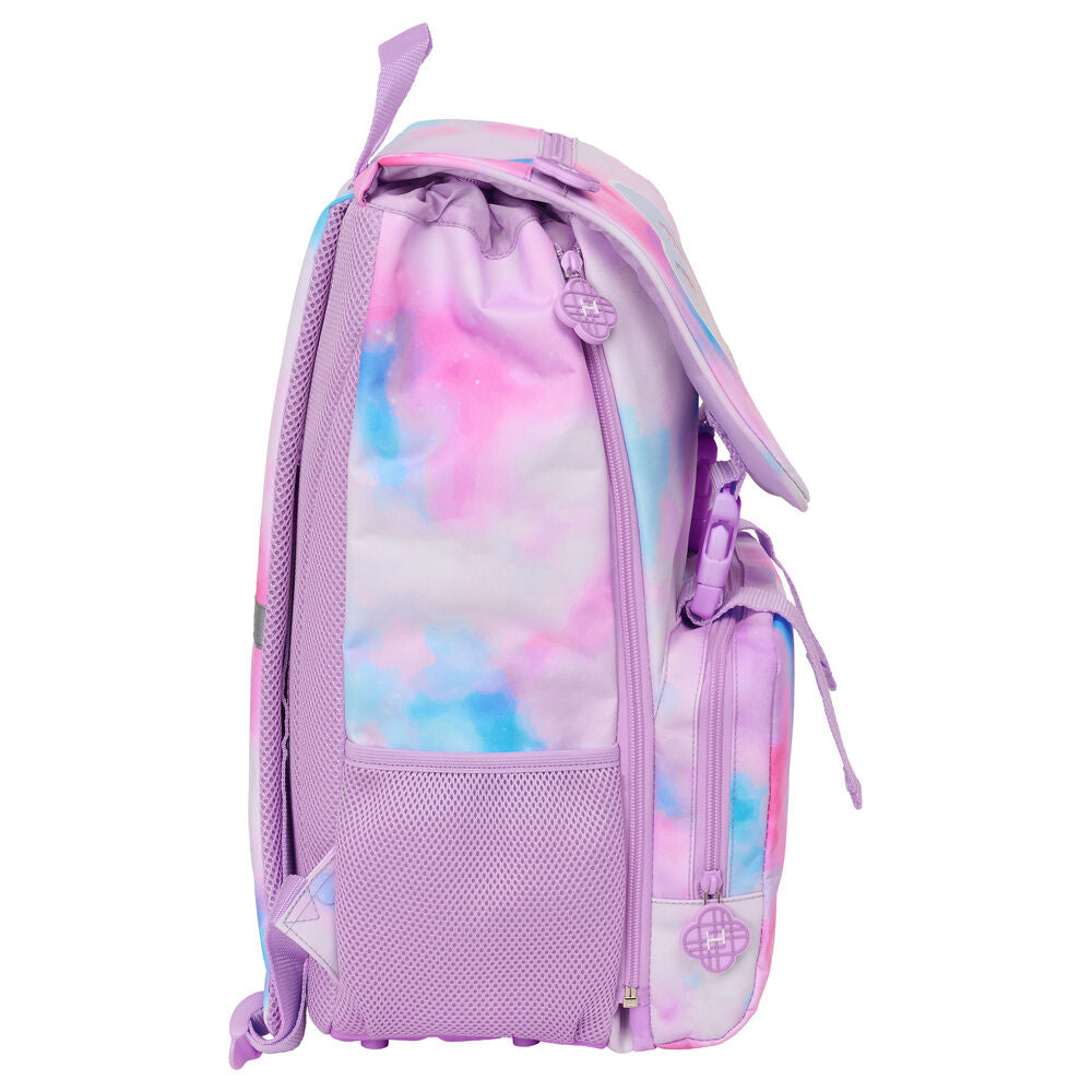 Mochila SAFTA Kpop Demon Hunters rosa y lila con ilustración de las guerreras K-pop - 3
