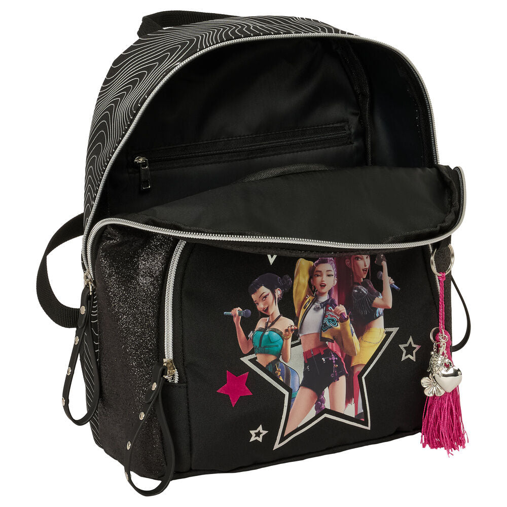Mochila negra Kpop Demon Hunters con las guerreras K-pop - 4