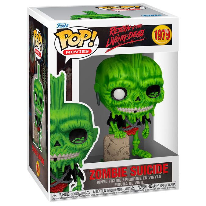 Figura Funko POP! Zombie Suicide de Return of the Living Dead junto a una lápida - 2