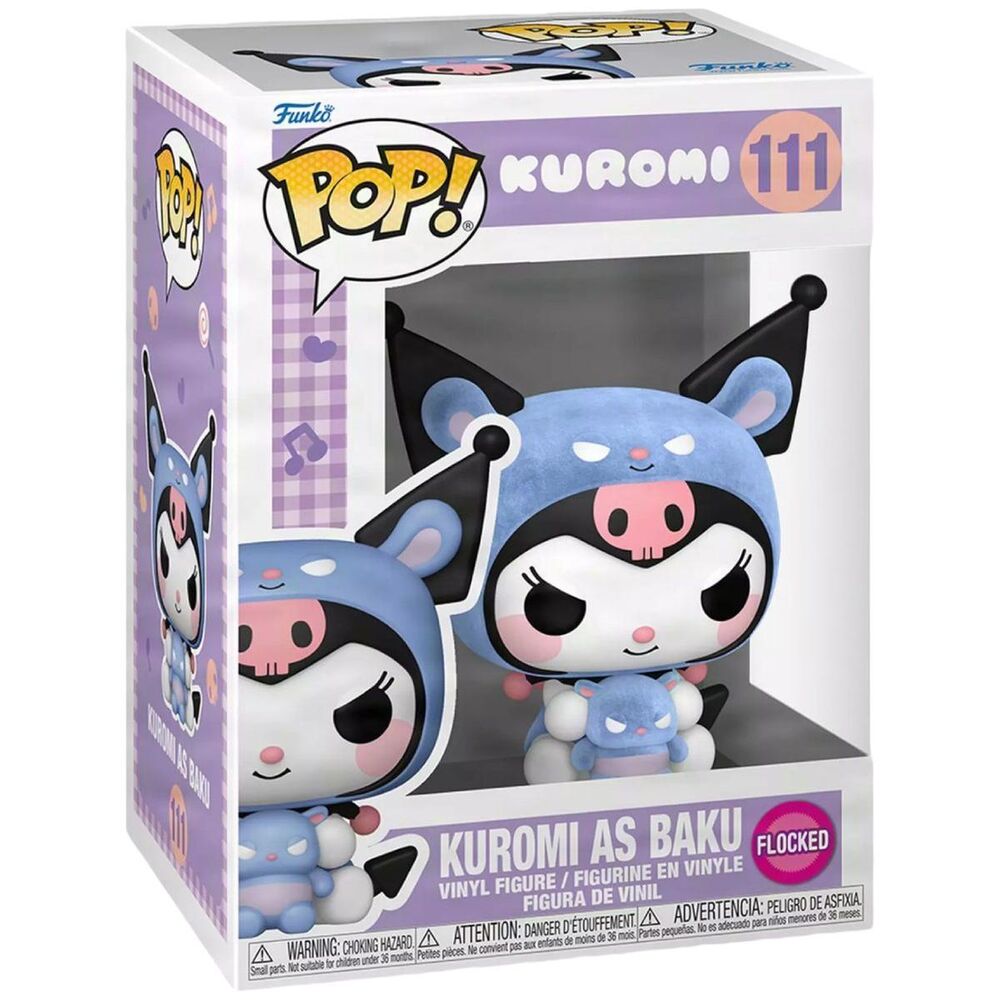 Figura Funko POP! de Kuromi como Baku Flocked - 2