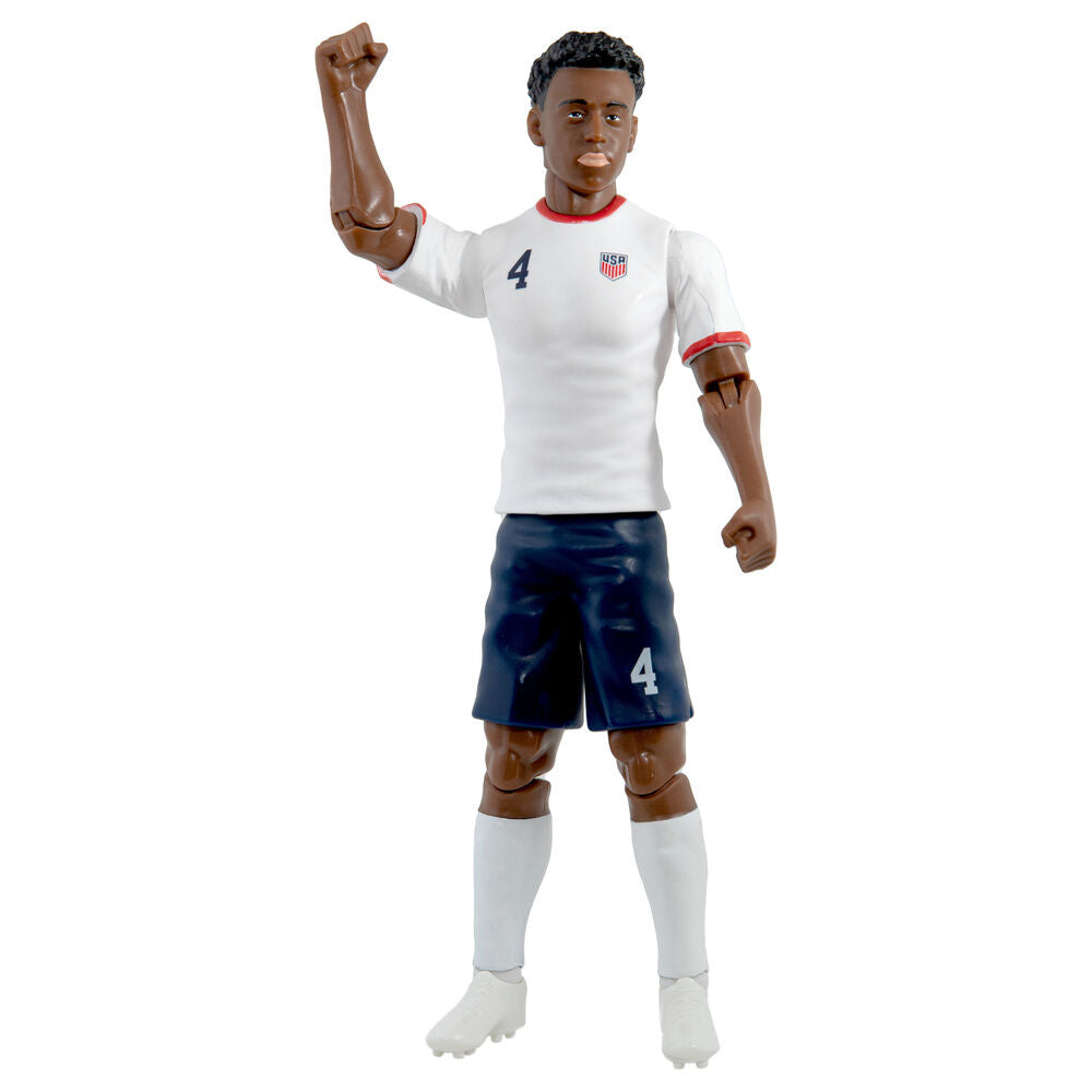 Figura articulada de Tyler Adams con camiseta blanca de USA y dorsal 4 - 3