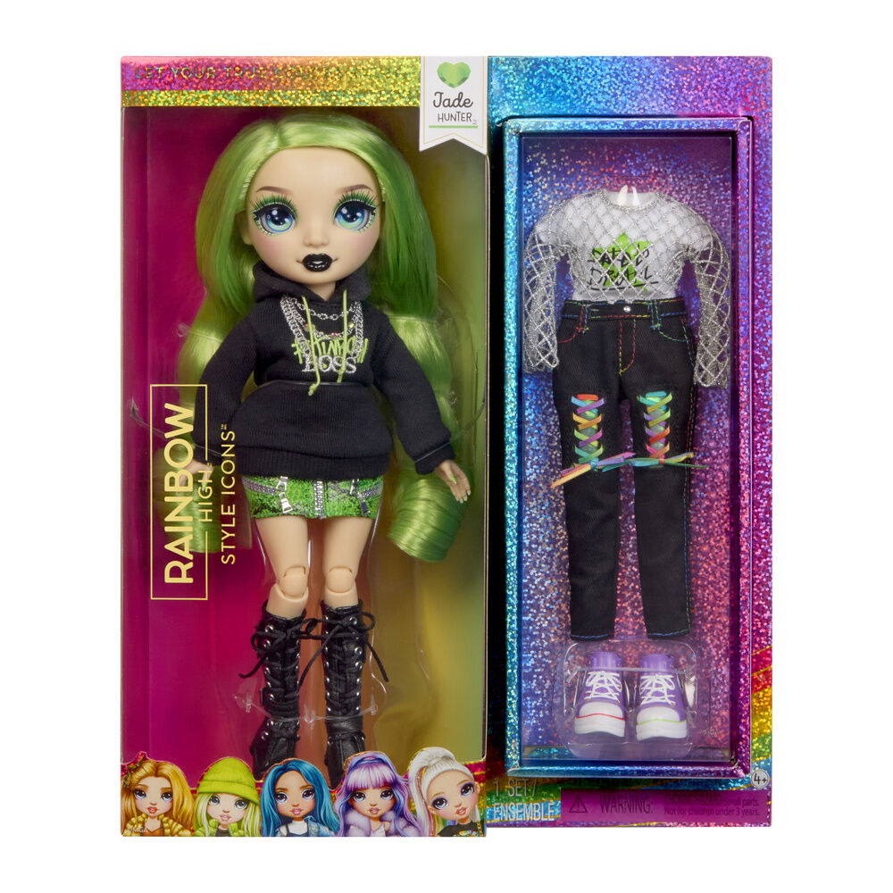 Muñeca Jade Rainbow High Style Icons con conjunto adicional