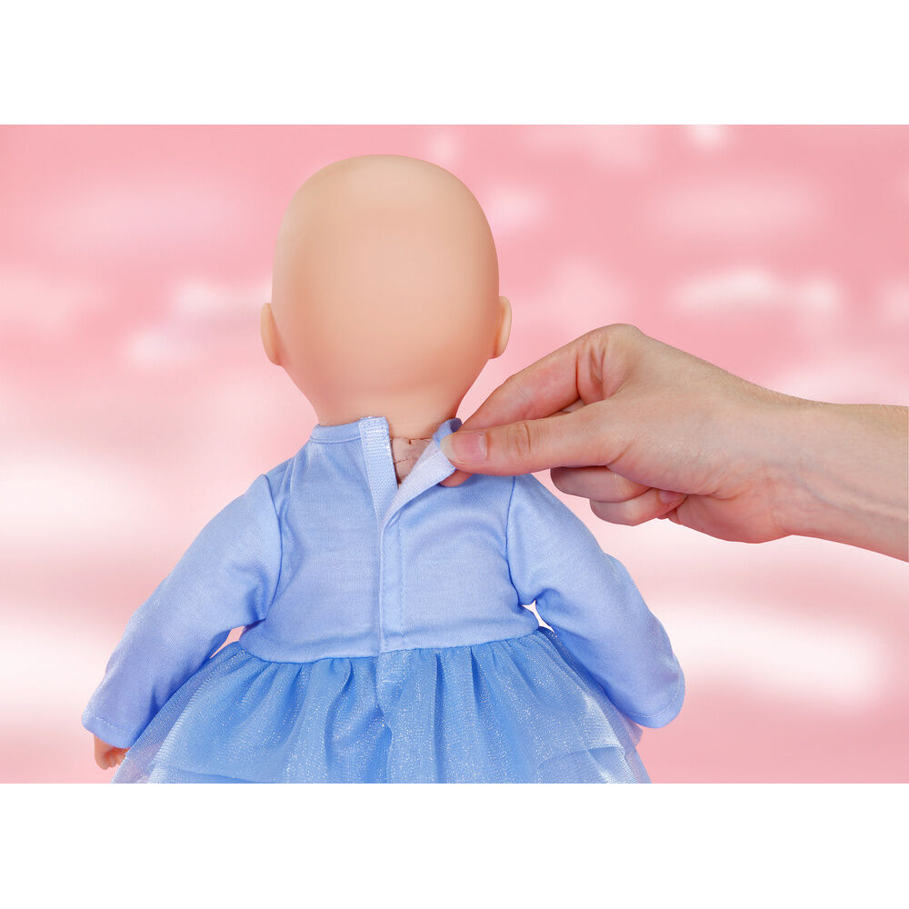 Vestido azul de invierno BABY born con chaleco blanco - 4