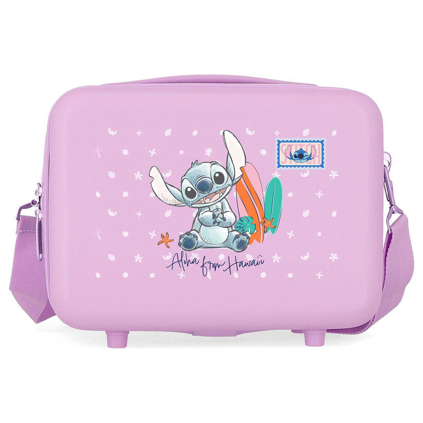 Neceser rosa de ABS con Stitch Disney Aloha from Hawaii