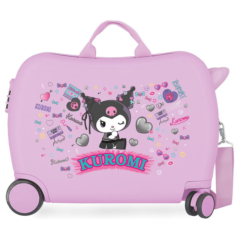 Maleta trolley rosa Kuromi de 50 cm