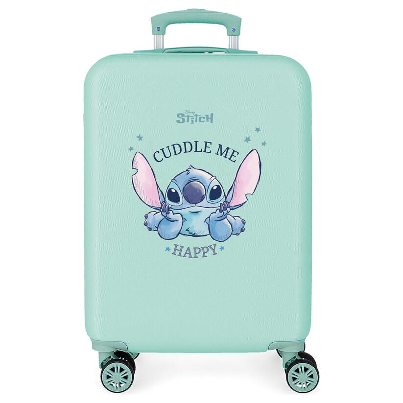 Maleta trolley ABS verde menta de Stitch Disney Cuddle Me Happy